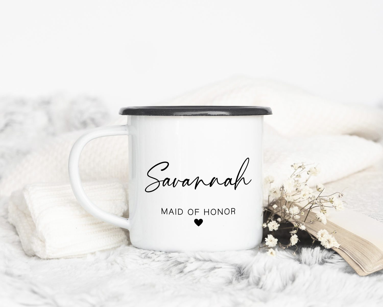 Bridesmaid Wedding Party Enamel Mug