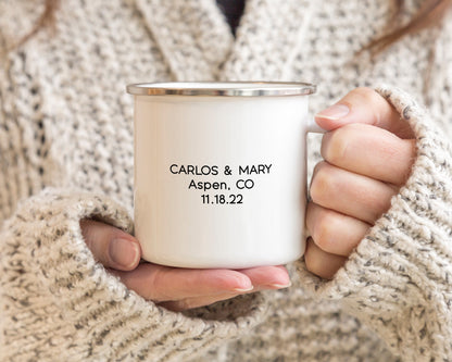 Foliage Ring Wedding Camp Mug