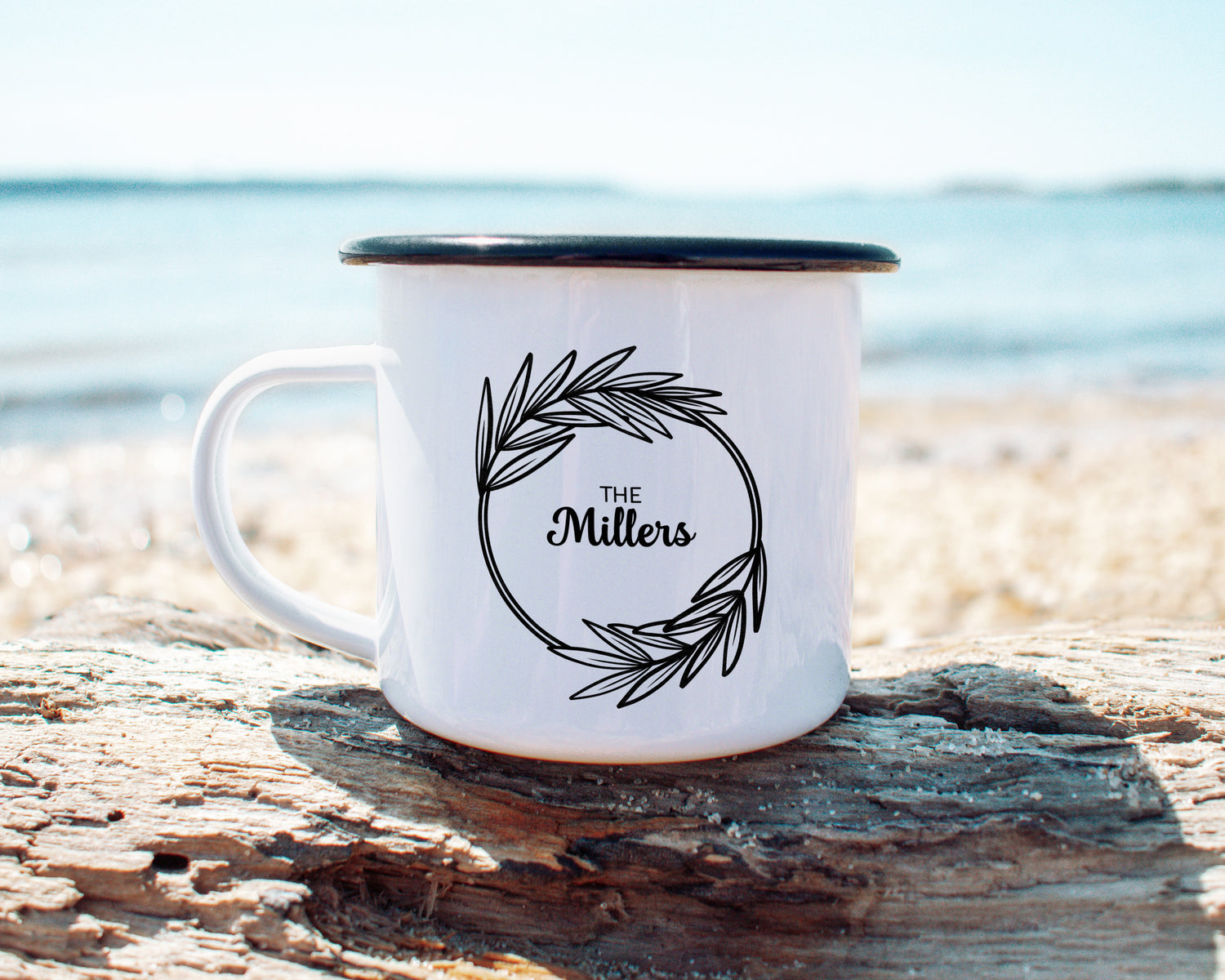 Foliage Ring Wedding Camp Mug