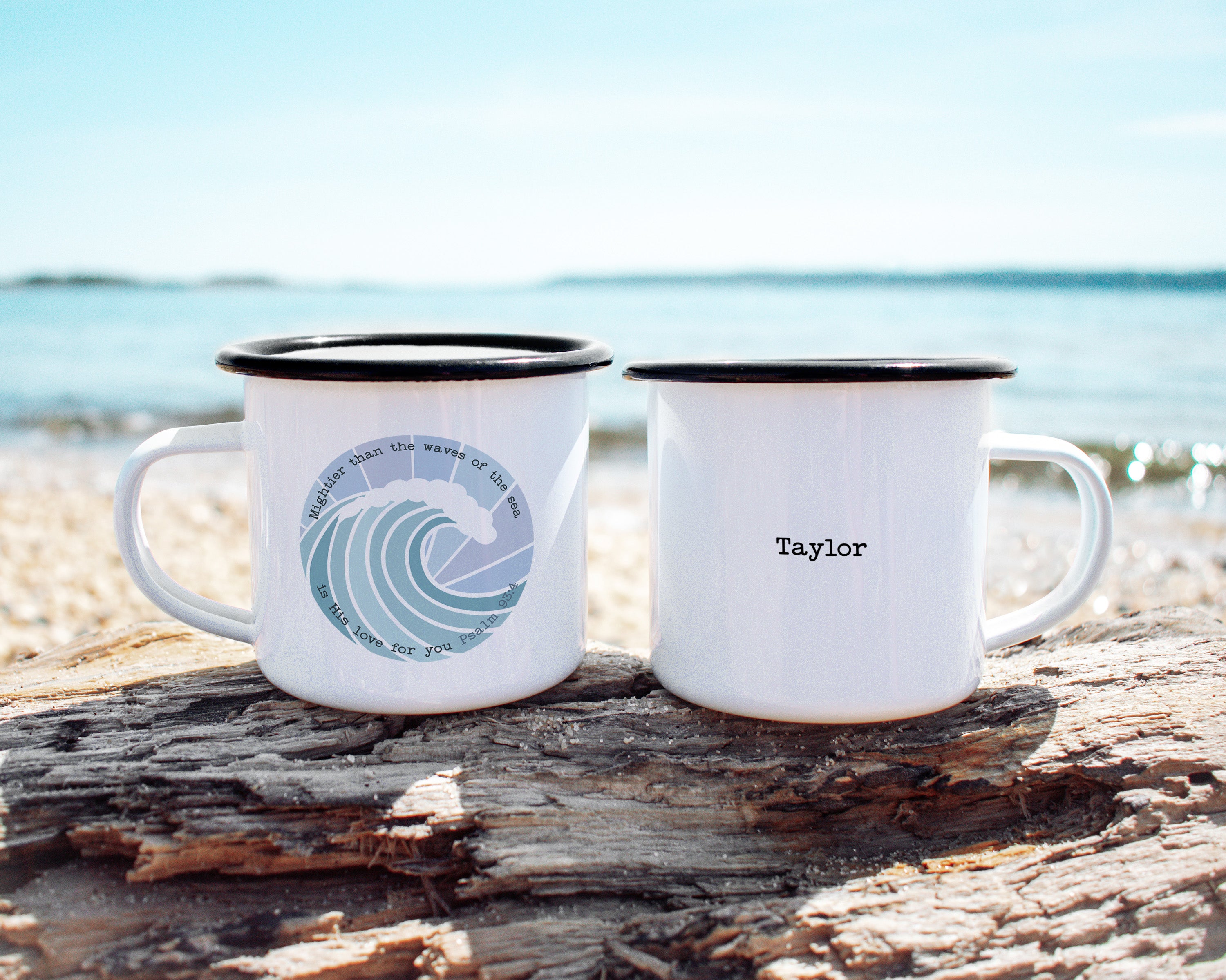 Mightier Than the Waves of the Sea Camp Mug