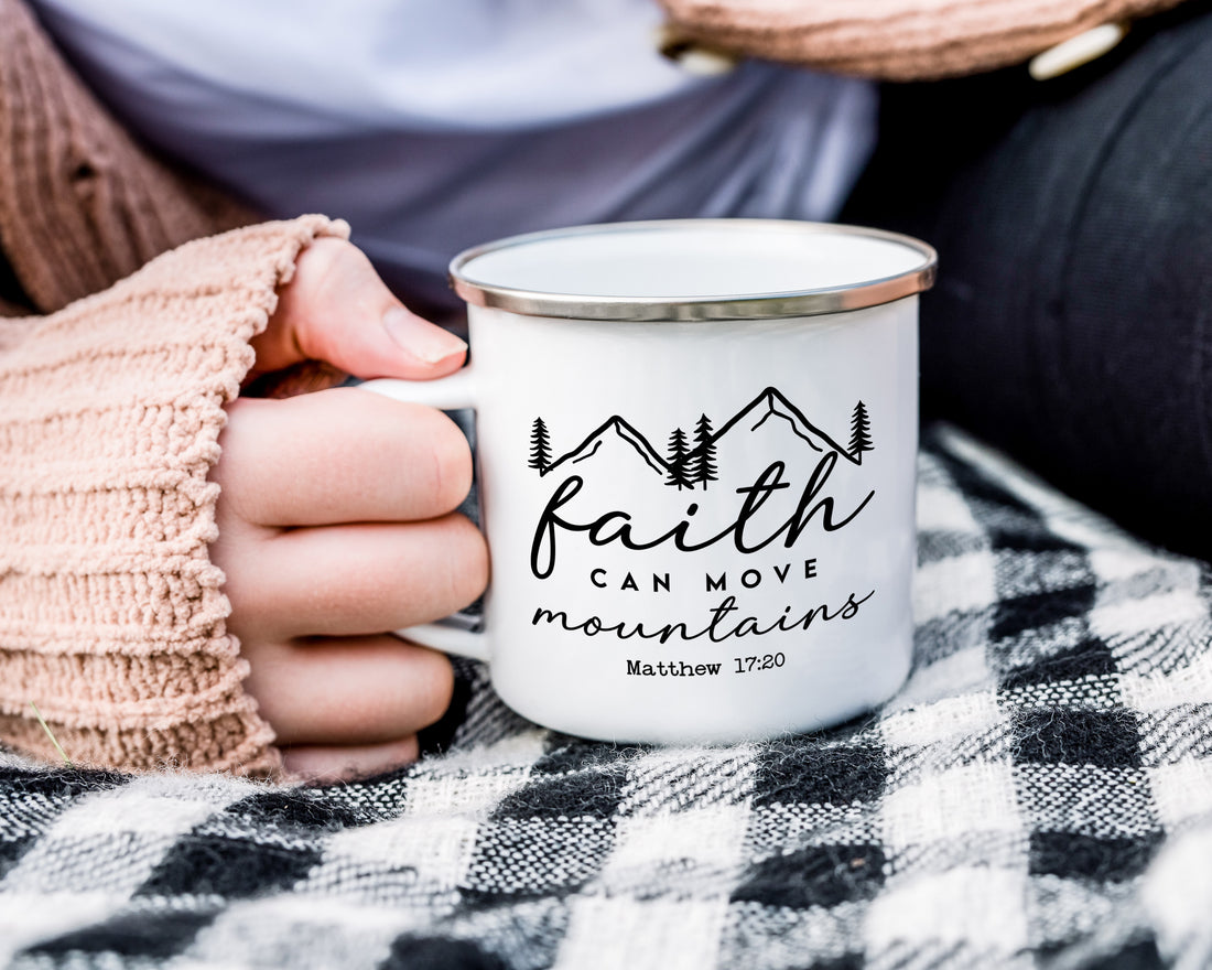 Faith Can Move Mountains Camp Mug