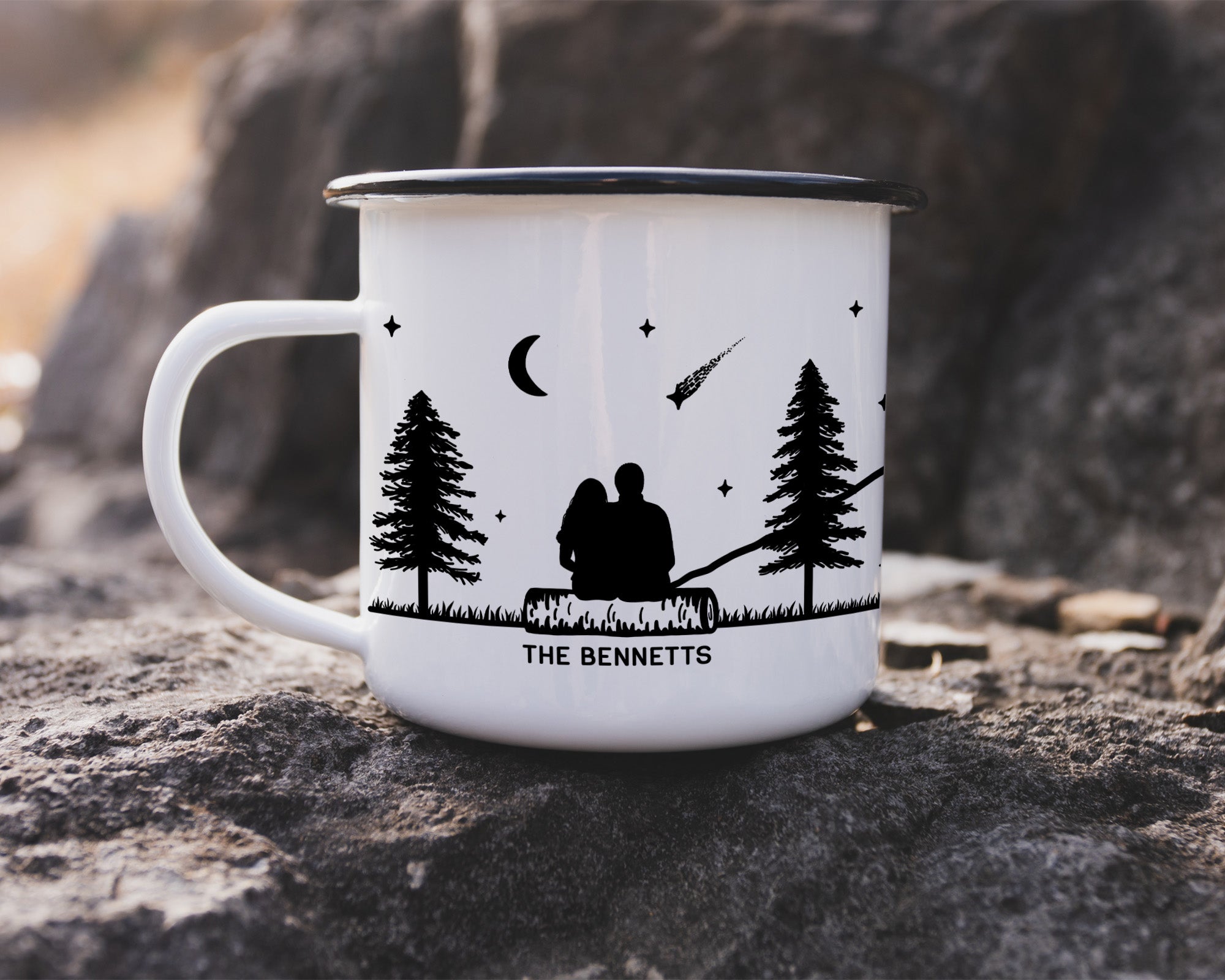 Couple Stargazing Camp Mug
