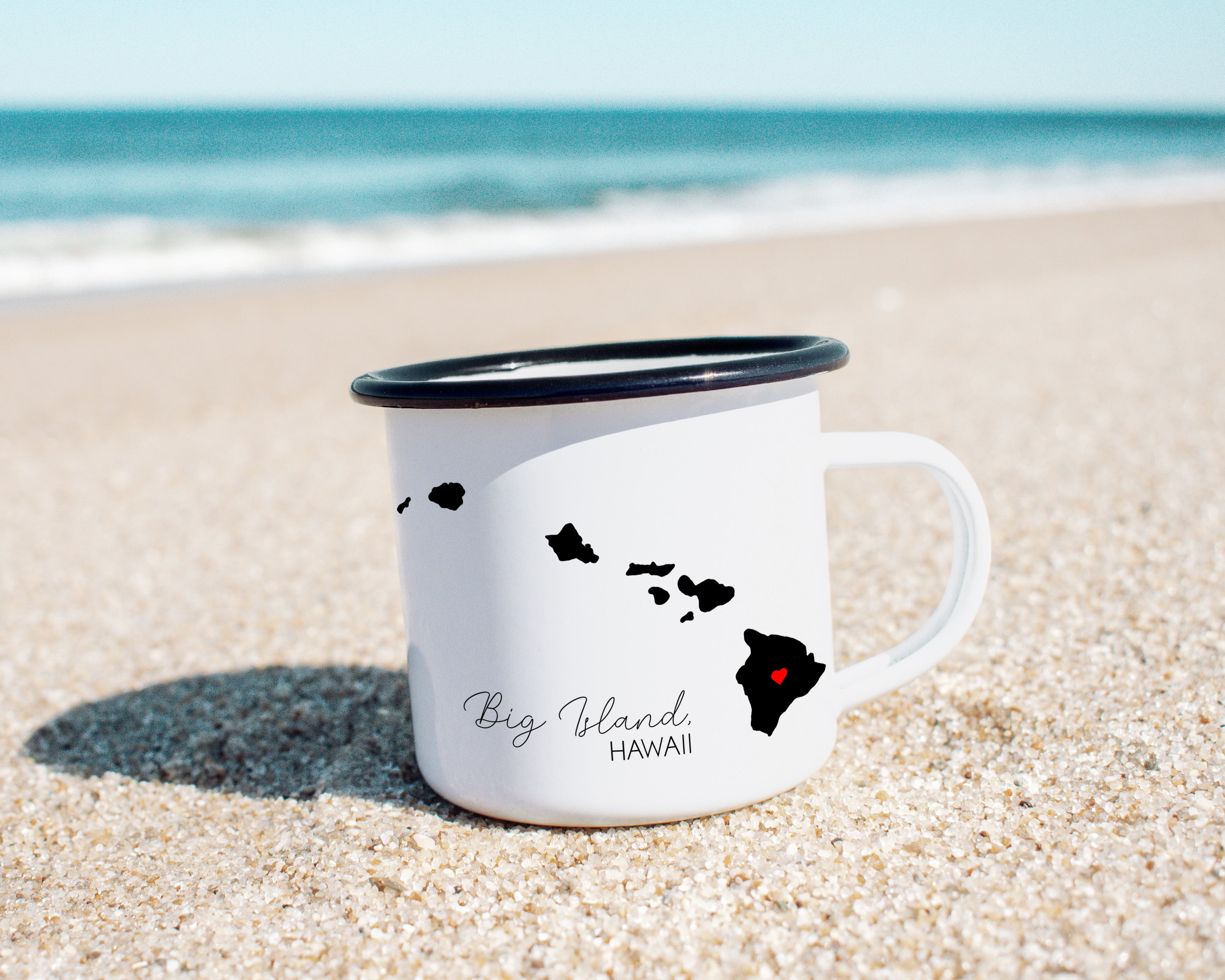 Hawaii Wedding Enamel Mug