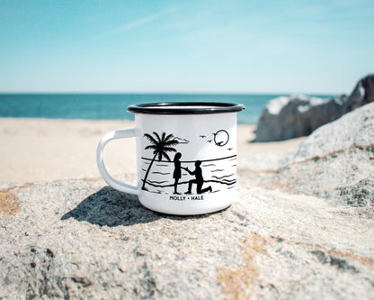 Beach Engagement Camp Mug