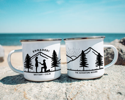 Engaged Couple Camp Mug