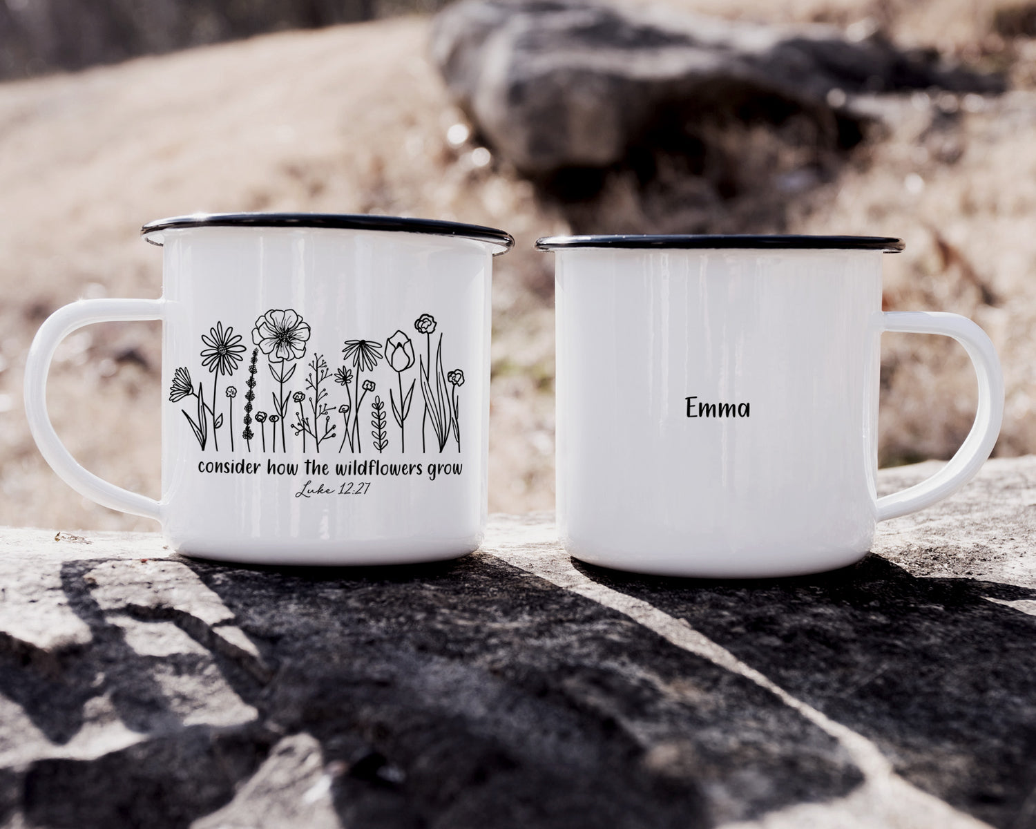 Consider How the Wildflowers Grow Camp Mug