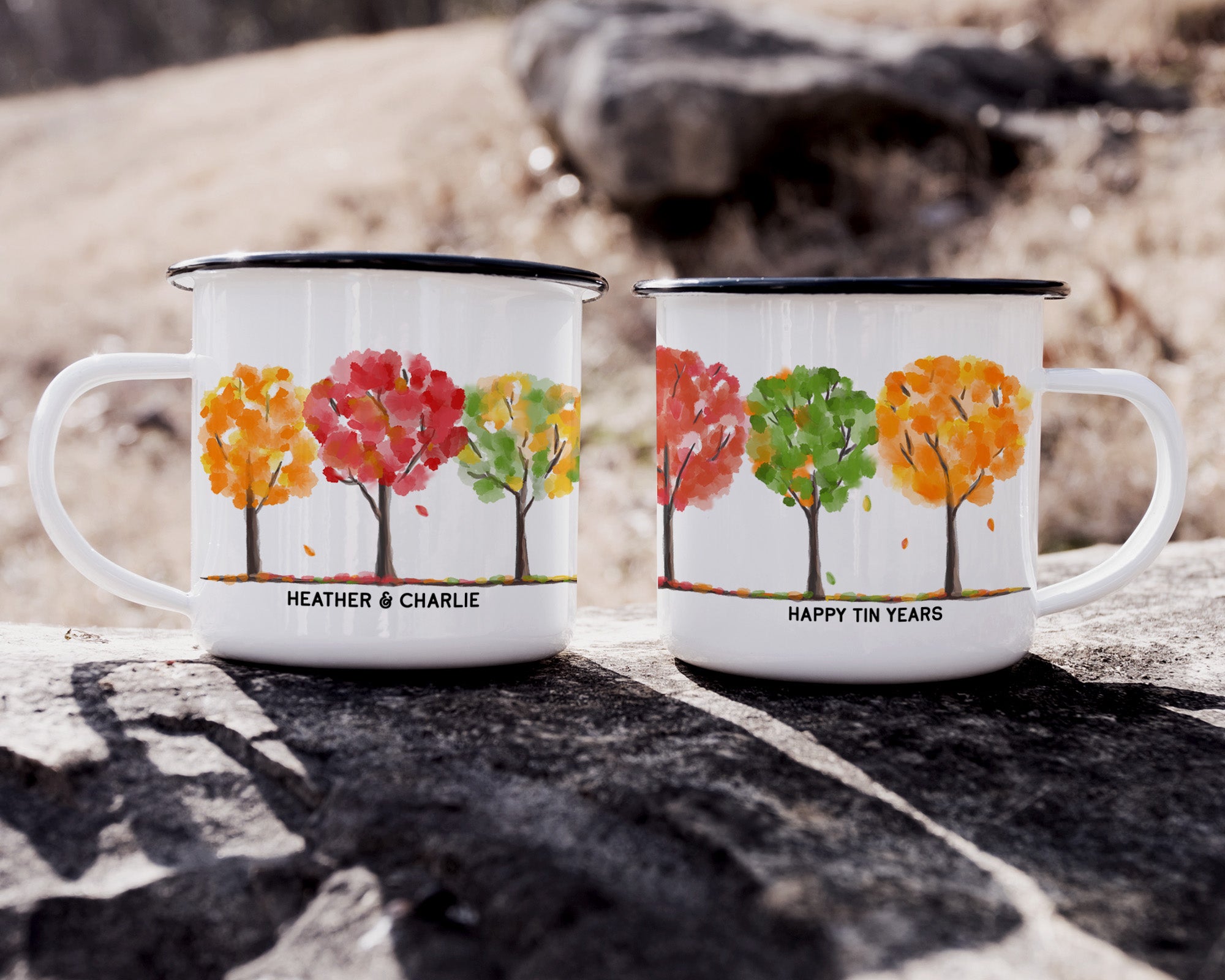 Fall Trees Camp Mug