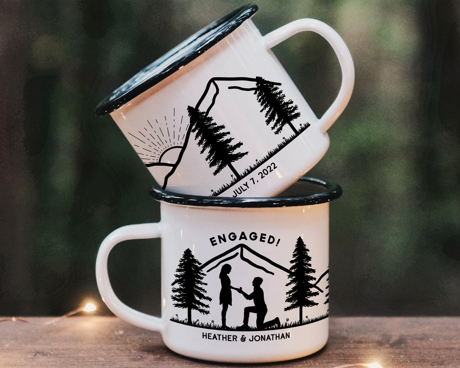 Engaged Couple Camp Mug