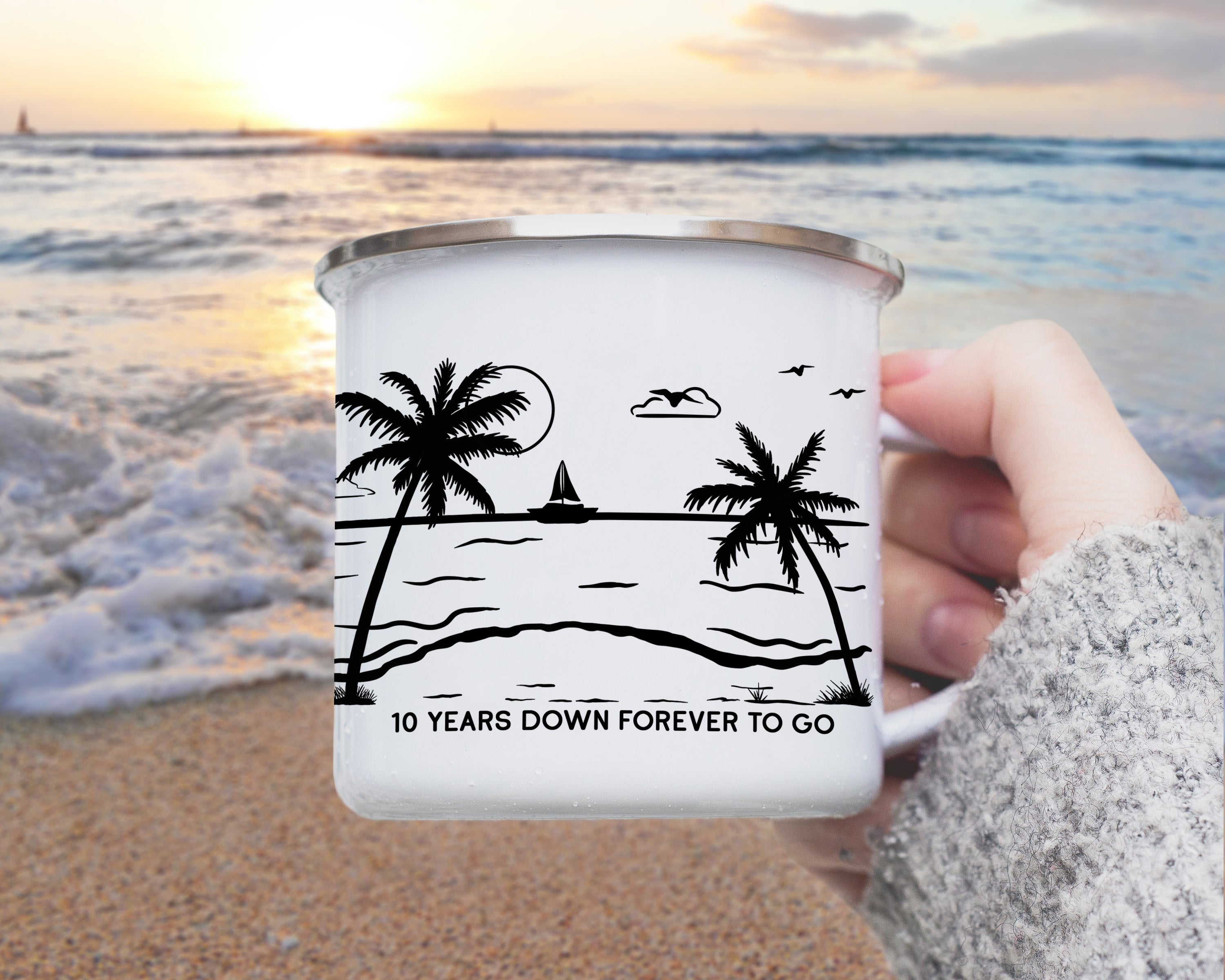 Beach Chairs in the Sand Camp Mug