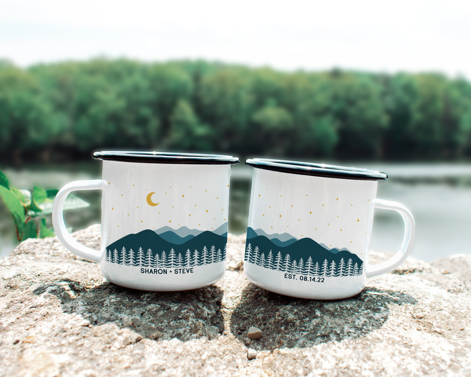 Starry Mountains Camp Mug